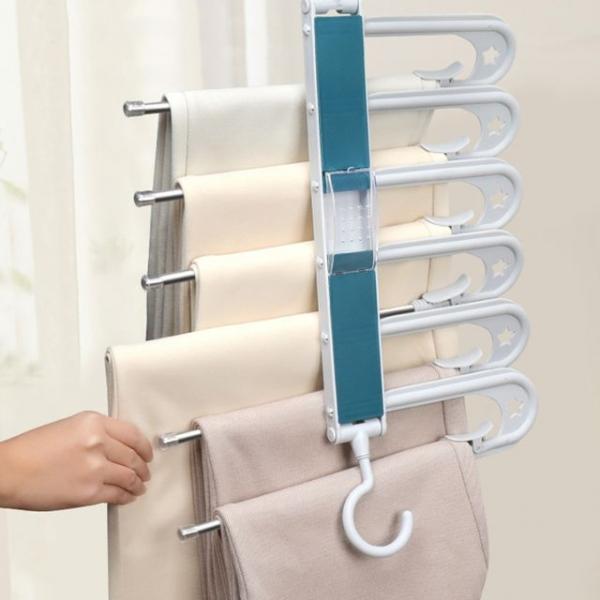 공간 활용 바지 걸이 고급 논슬립 수납 고급 정리