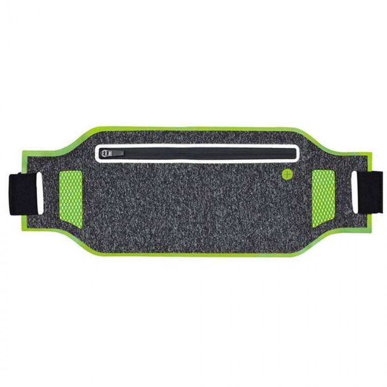 이어폰홀 슬림 스포츠 힙색 그린 런닝가방 옆가방