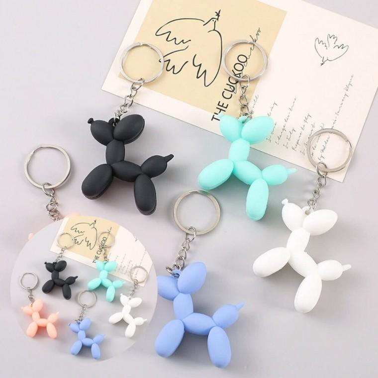 강아지 풍선키링 PVC 소품 자동차키링 가방고리링 가방고리