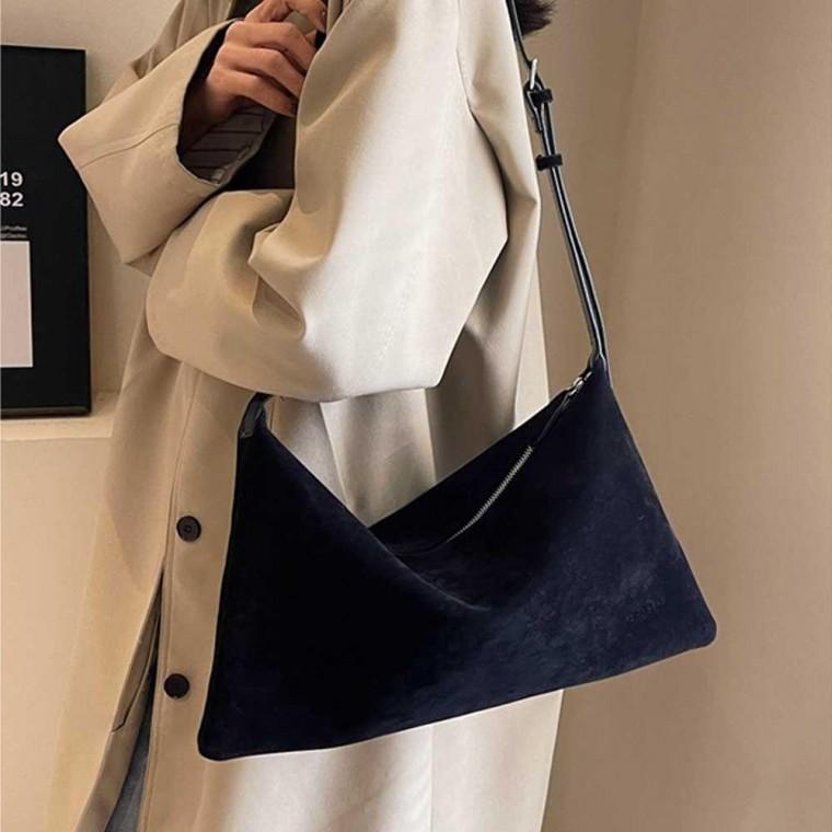 출퇴근가방 출퇴근 지퍼 코디 스웨이드 여성숄더백 직장인 숄더백 무지 가방