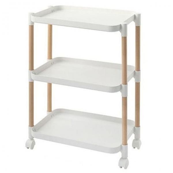 다용도 이동식 선반 3단 1P 바퀴 트롤리 수납 트레이