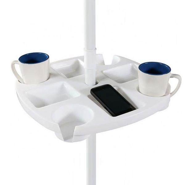 해변 정원 파라솔 필수 높이조절 트레이 컵홀더 선반