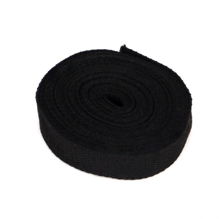 가방끈 부자재 웨이빙끈 블랙 에코백끈 25mm x 가방부자재 5m