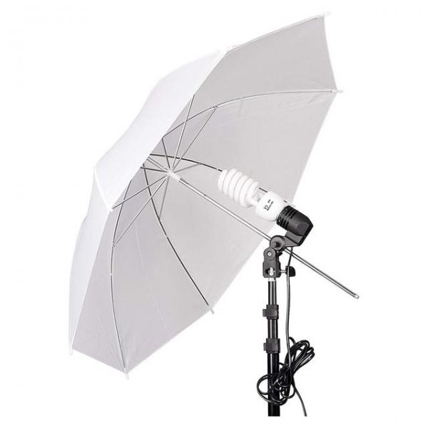 조명 우산 화이트 113cm 엄브렐라 LED라이트 플래시