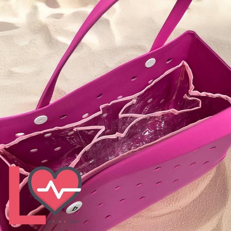 핑크 물놀이 엄마가방 정리템 대용량 투명 캠핑 준비물 분리정리 넉넉한 방수 내부 정리 칸막이