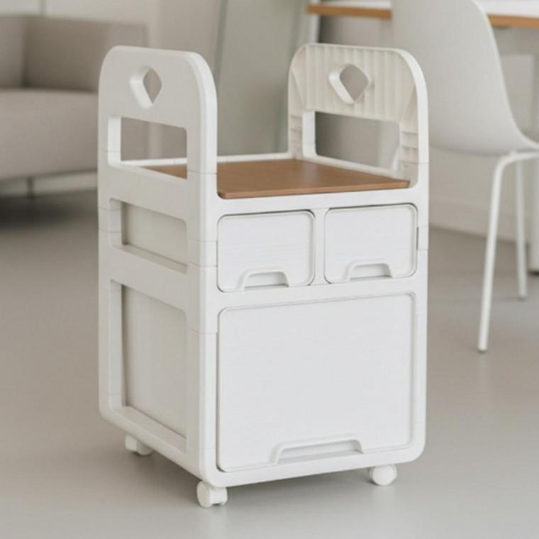 이동식 가방 공부방 잠금 히키스 사무실 서랍 수납장 트롤리 무빙 2단