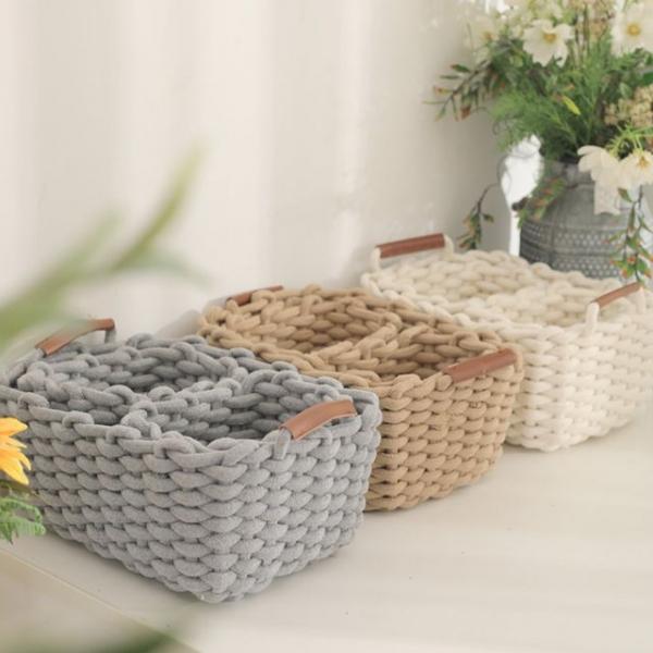 키밍 손잡이 팬트리 수납 바구니 소품정리함 보관함