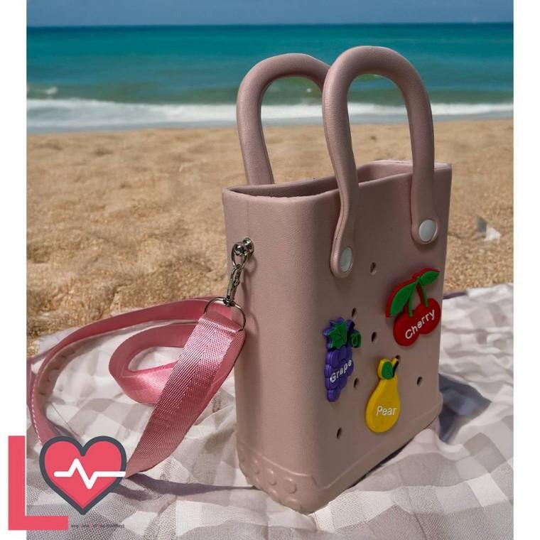 젤리 DIY 가방 비치백 과일 파츠 귀여운 수영장 핑크 방수 크로스백 바캉스 롱타임헬씨 아쿠아 미니 어린이