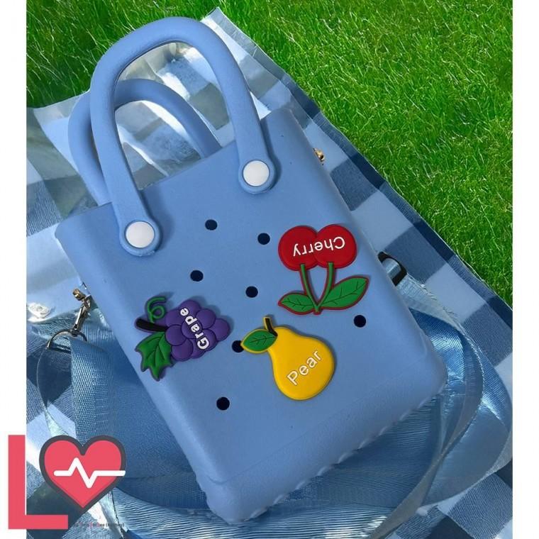 7살 크로스백 비비드 과일 젤리 수영가방 방수 롱타임헬씨 EVA 스카이블루 여자아이 파츠세트 비치백만들기