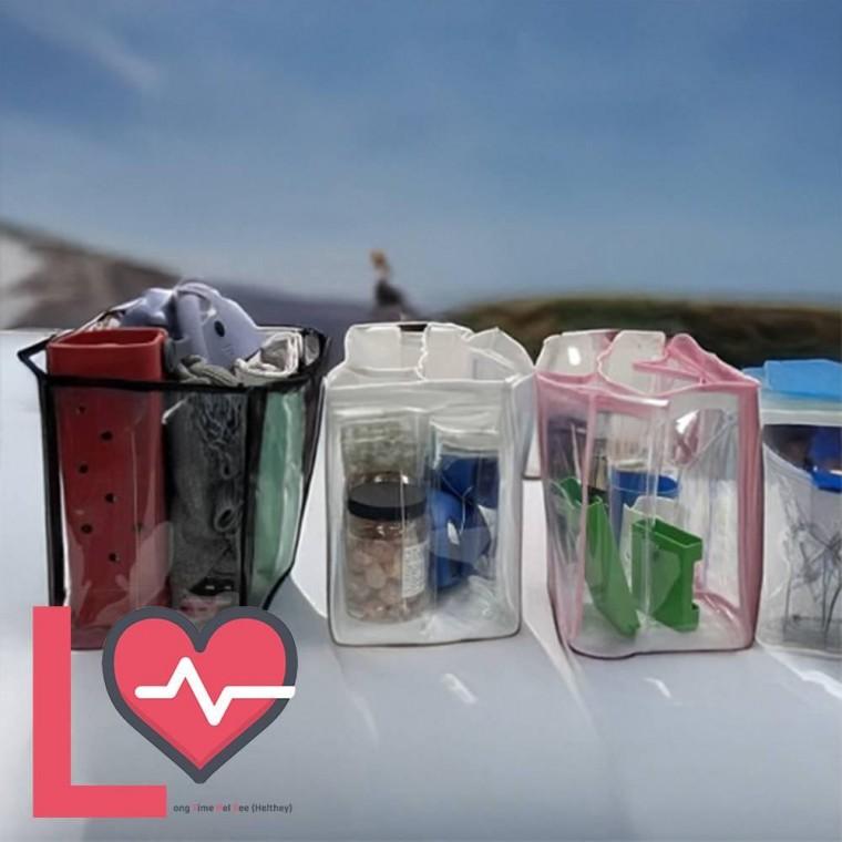 정리 방수 홀백 액세서리 정리함 물놀이 보관함 빅사이즈 파츠 롱타임헬씨 EVA 수납 가방 투명 화이트 야외