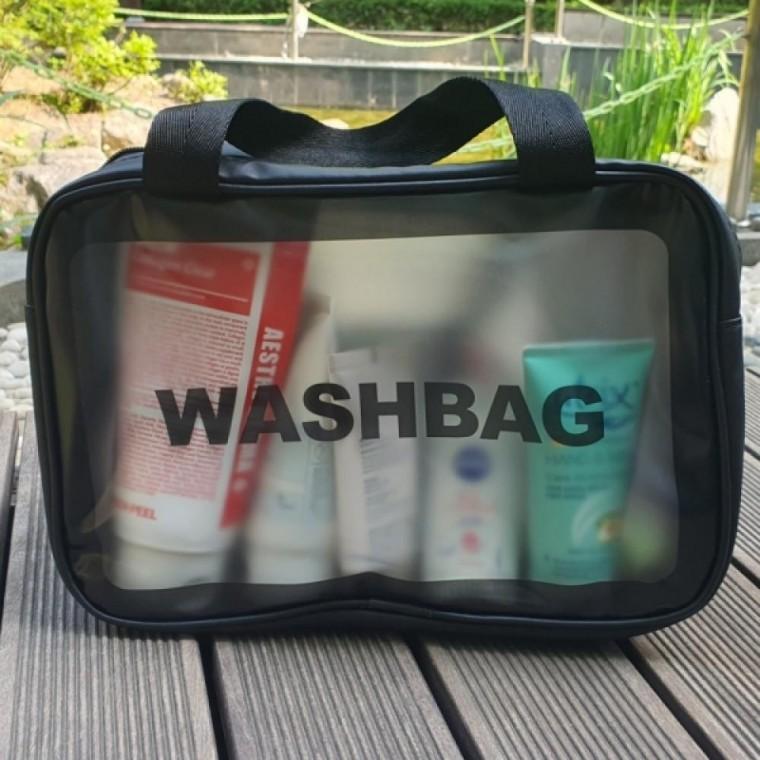 메쉬 방수 트윈 2단 수영가방 블랙 대형