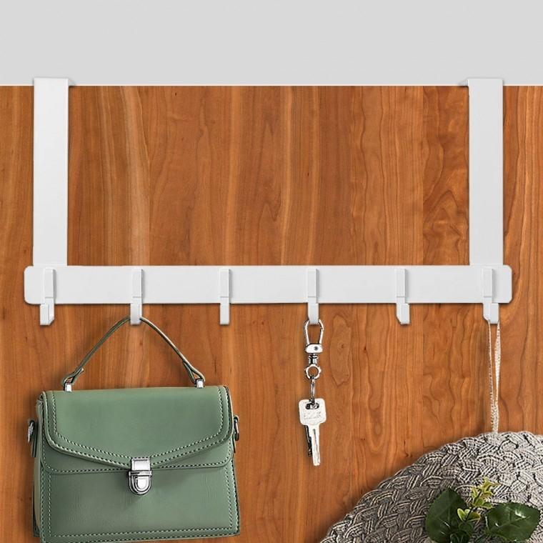 도어후크 방문가방걸이 6구 39x18cm 화이트