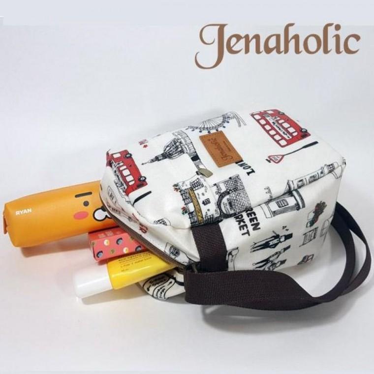 제나홀릭 런던패턴 가벼운 크로스백핸드폰가방