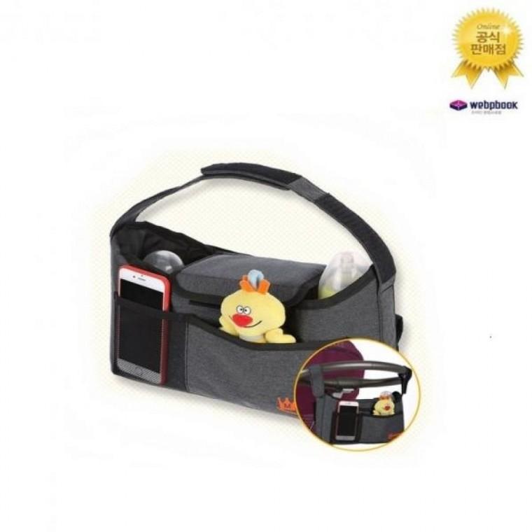 유모차 정리함 블랙멜란지 모든유모차 사용가능 유모차전용 정리함 가방