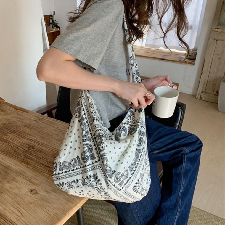 면 에코 숄더 화이트 가벼운 여성 백 천 데일리 가방 보부상백