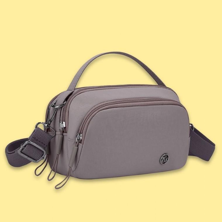 여행 여자 백 미니 가벼운 크로스 퍼플그레이 가방 폰 데일리크로