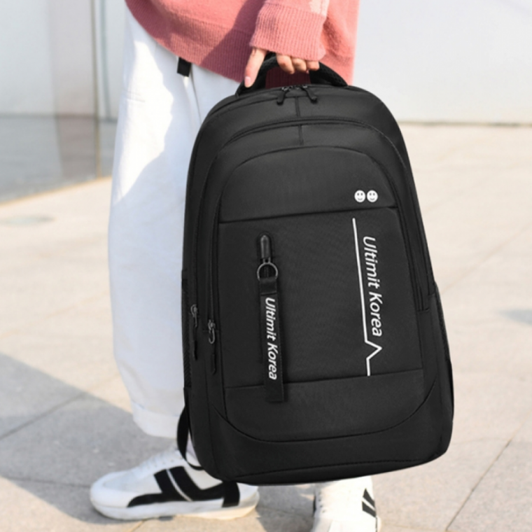 네가지 포인트 컬러 지퍼 스트랩 포인트 백팩 가방