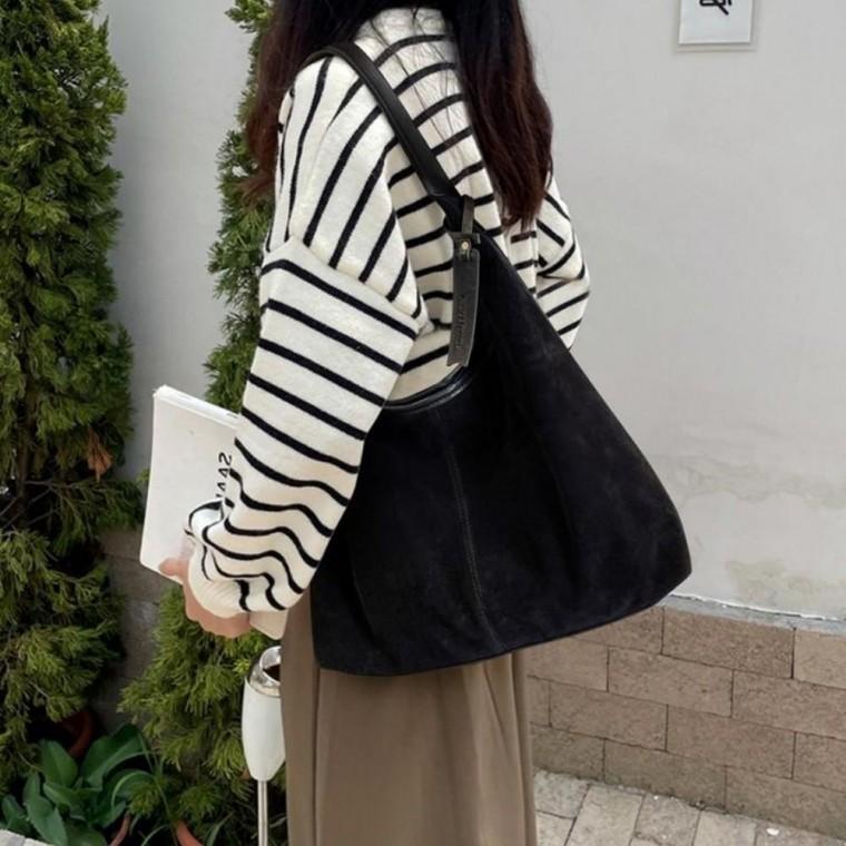 인조가죽 스웨이드 클래식 빈티지 호보백 숄더백 가방