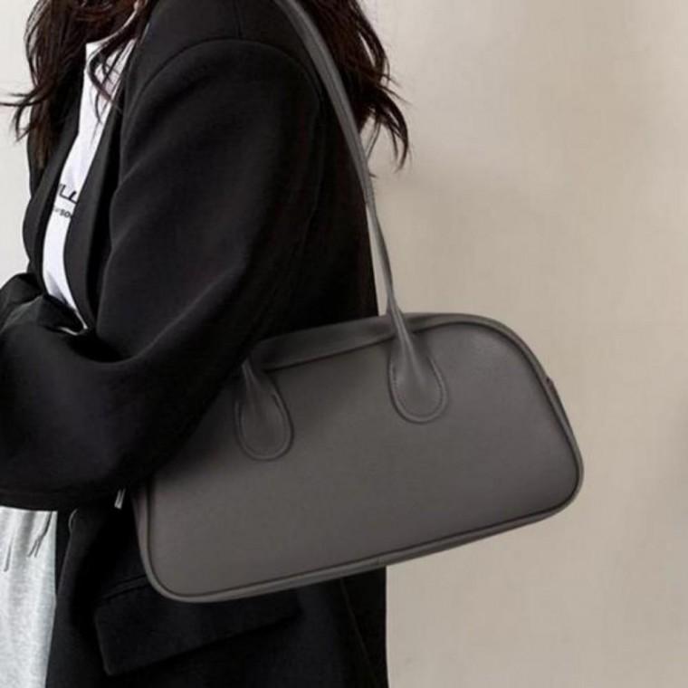 심플 라운드 토트 숄더백 데일리 헬스 요가 가방 슬링백