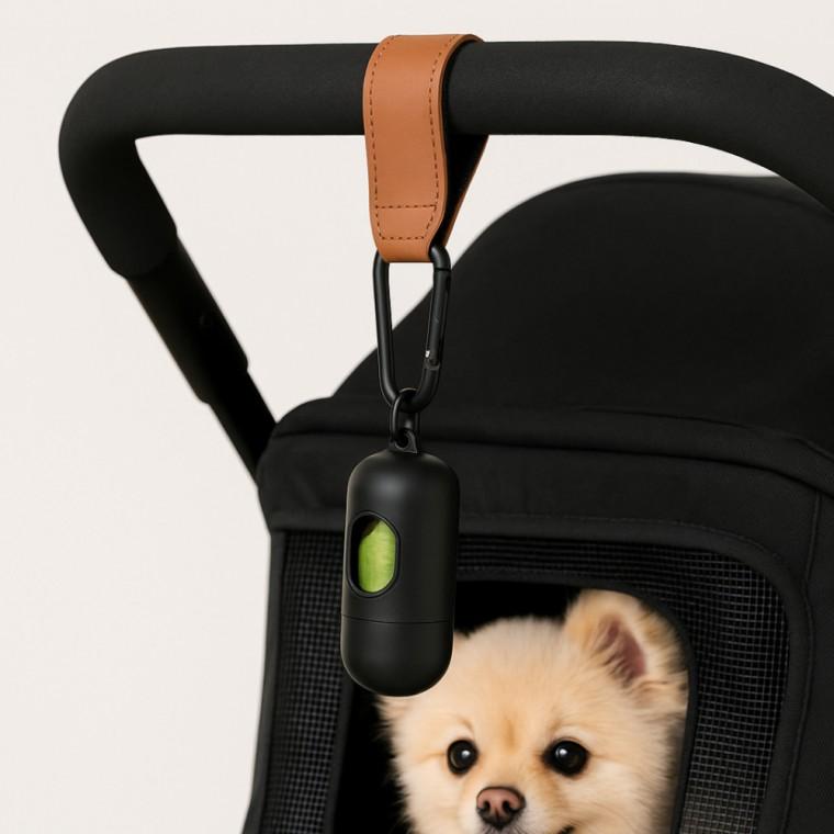 유모차걸이 가죽 유모차 유모차고리 카라비너 가방걸이 운