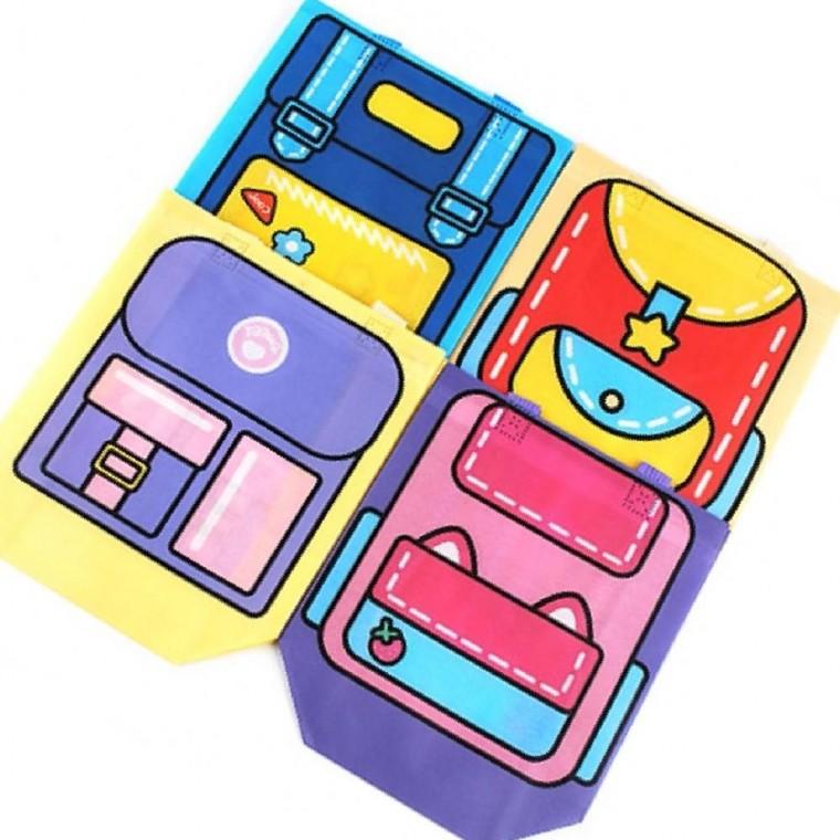 손잡이 책가방 구디백 봉투 간식 포장 귀여운 선물 (12개세트)