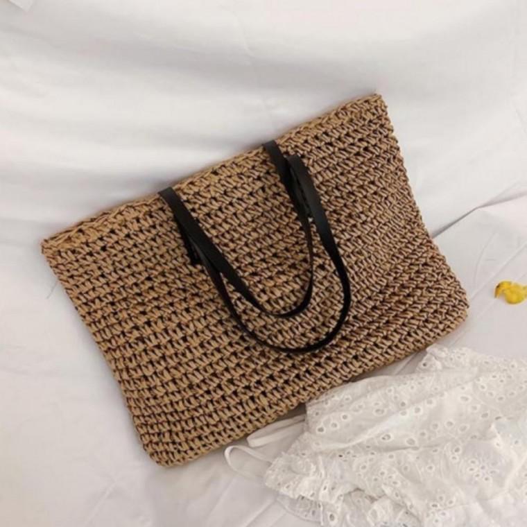 숄더백 라탄 가방 여성 바캉스 비치 심플 대형