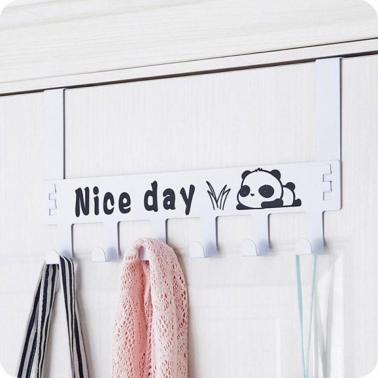 스틸 6구도어행거 깔끔 공간활용 가방걸이 (화이트)