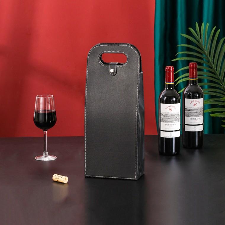 와인 핸들 수납 가방 블랙 2구