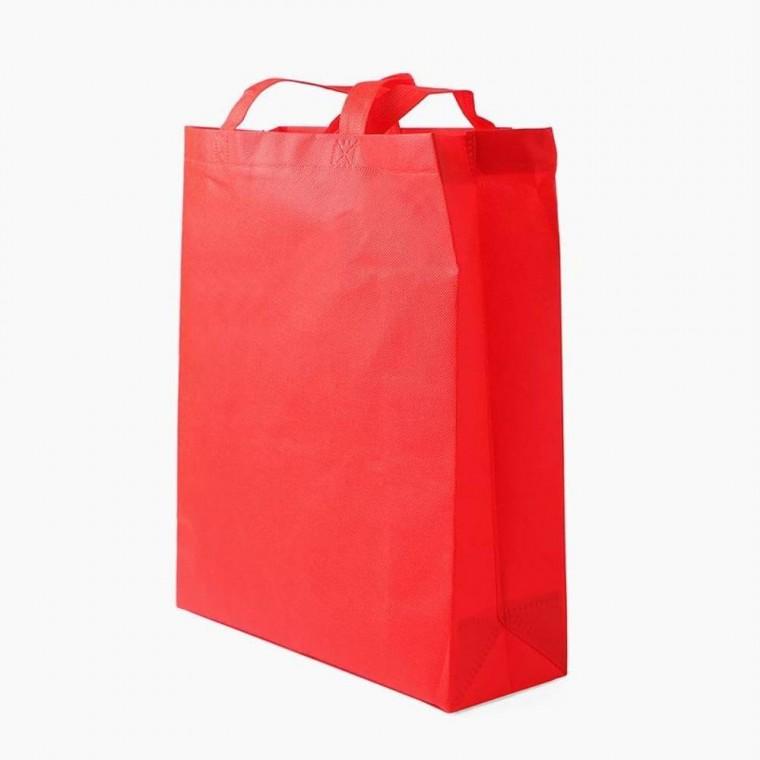 간편 휴대 부직포 다용도 가방(레드) (34x40.5cm)