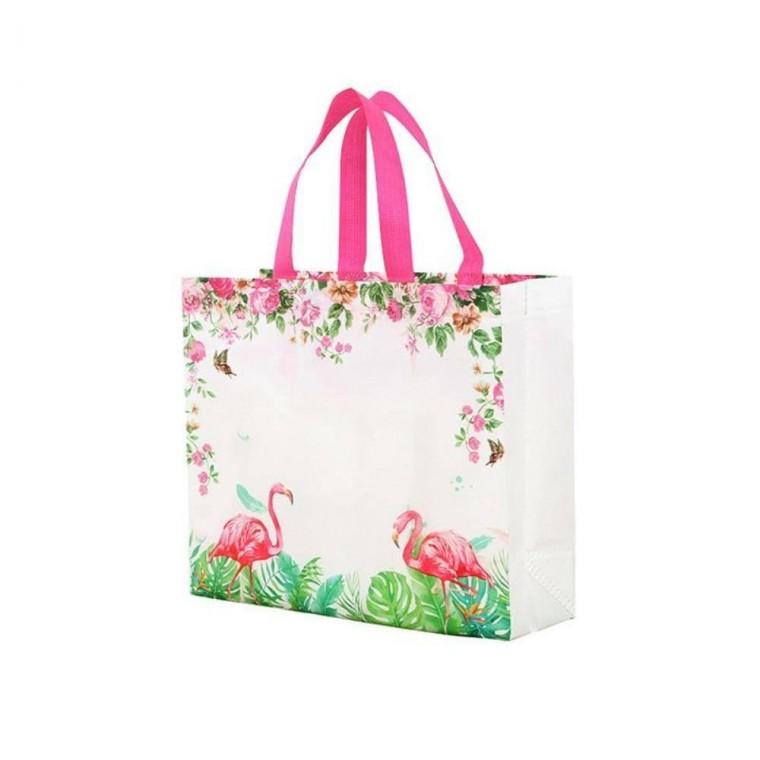 플라밍고 부직포 튼튼 가방(32x27cm)