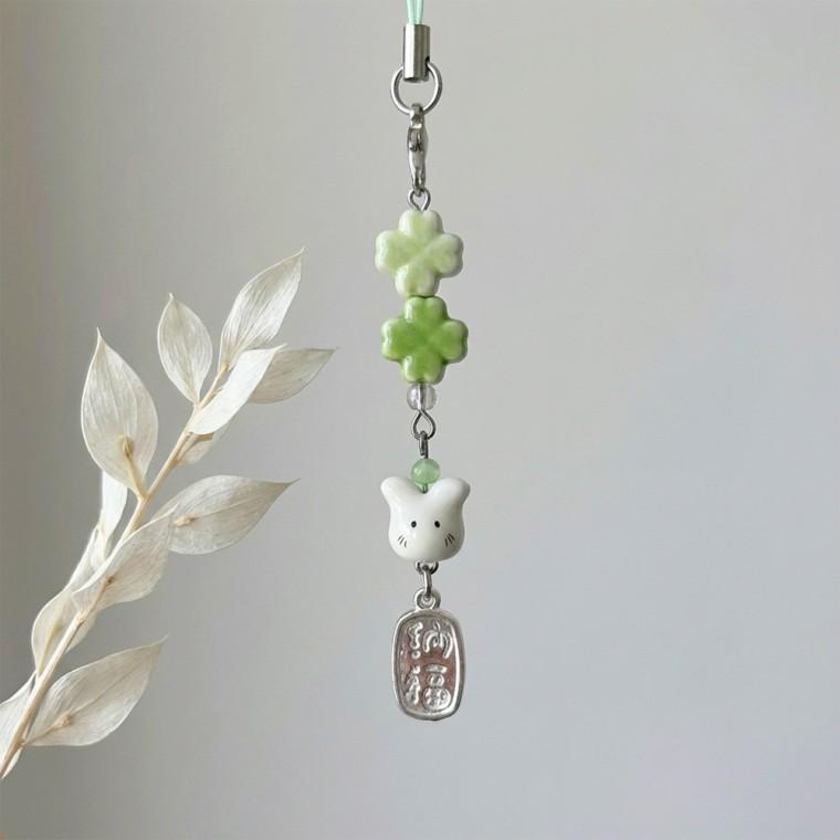 행운부적 토끼 클로버 키링 열쇠고리 키홀더 차키 친구 남자 여자 가방고리