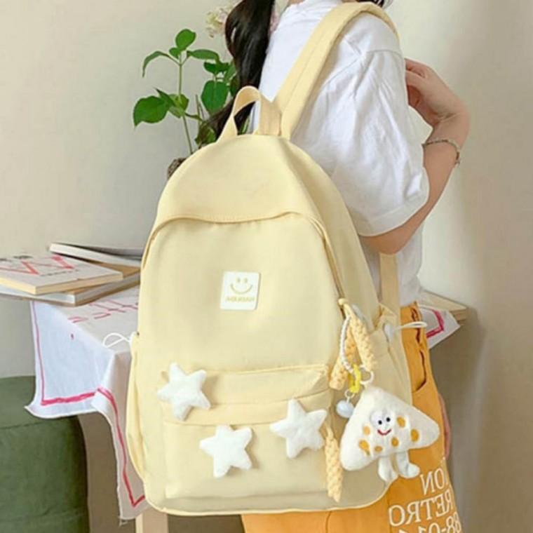 데일리 백팩 학교 책가방 캐주얼 여자 학생