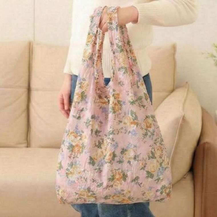 바구니 접이식 접는 장바구니 꽃 가방 휴대용 시장