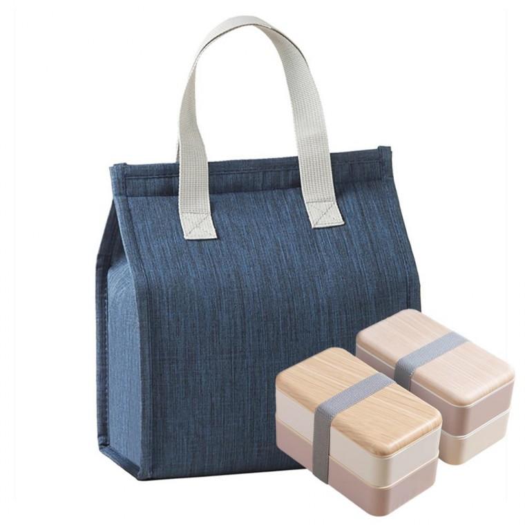 직장인용 보냉 도시락 가방 네이비 런치백 소풍용 휴대용