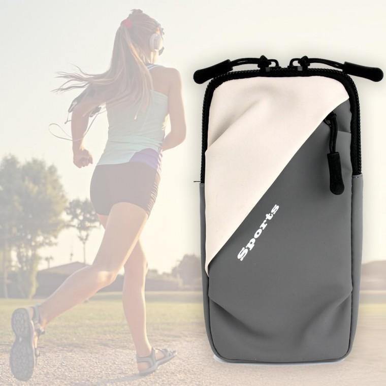스마트폰 암 밴드 러닝 조깅용 가방 스트랩 그레이 휴대 운동용