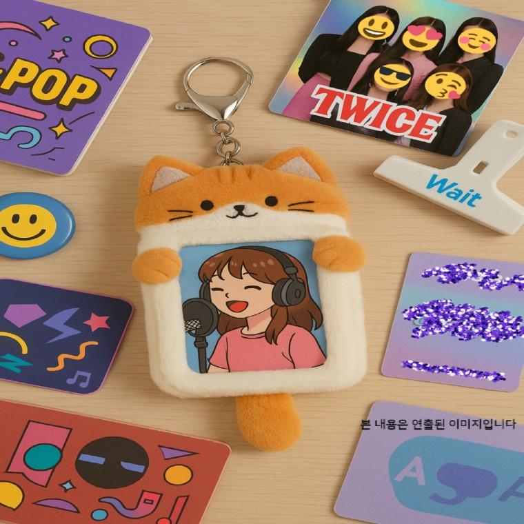 귀여운 백팩 가방꾸미기 포카홀더 키링 털포카홀더 포카케이스 열쇠키링