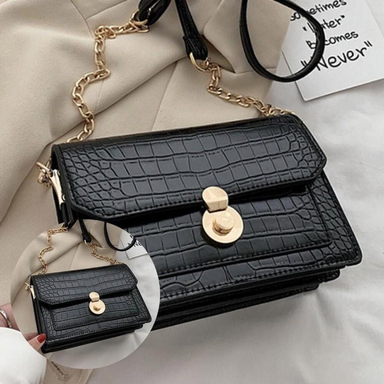 뱀피무늬 여성핸드백 여성가방 미니핸드백체인줄 여성미니핸드백