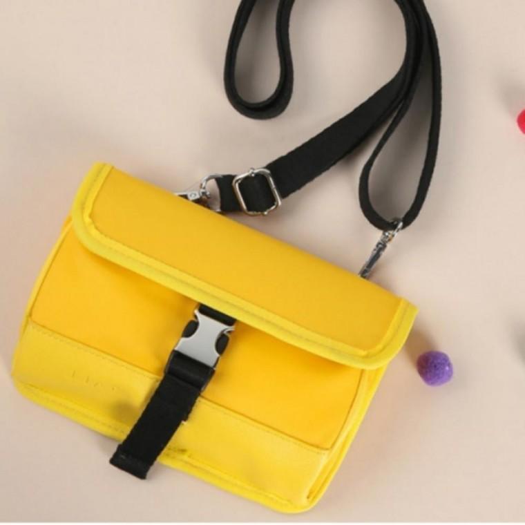 가방 10대 작은 노란색 패션 메신저백 핸드백 여성