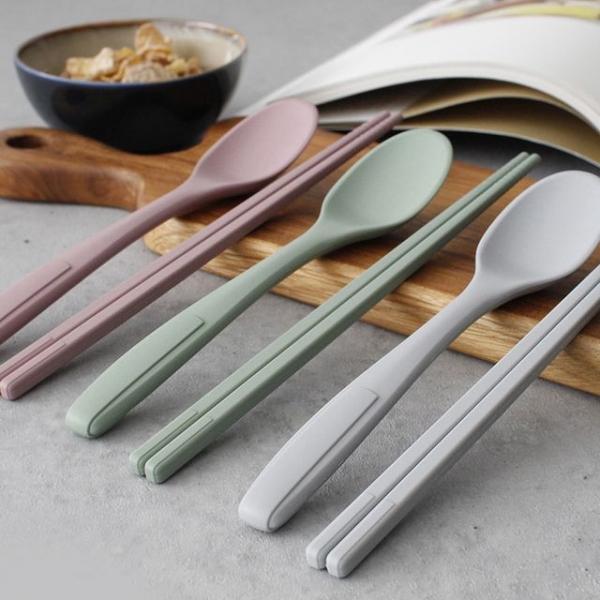 실리콘 수저 세트 주니어 학생 숟가락 젓가락 스푼
