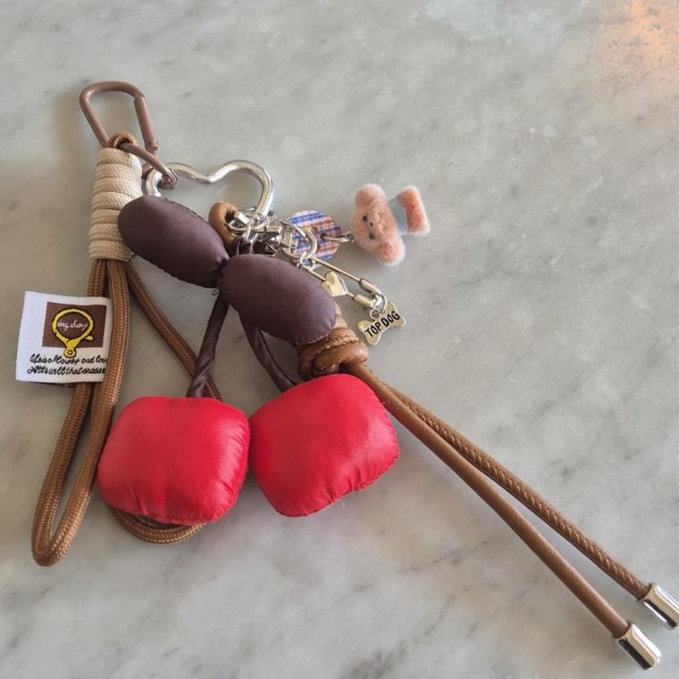 로프 태슬 장식 체리 빅사이즈 키링 가방고리 키홀더