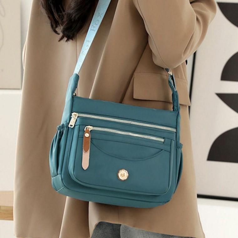 6컬러 캐주얼 지퍼 수납 크로스백 여행 보조가방