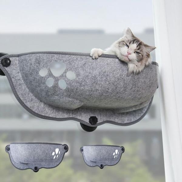 키밍 고양이 흡착식 윈도우해먹 베란다 창문 캣타워