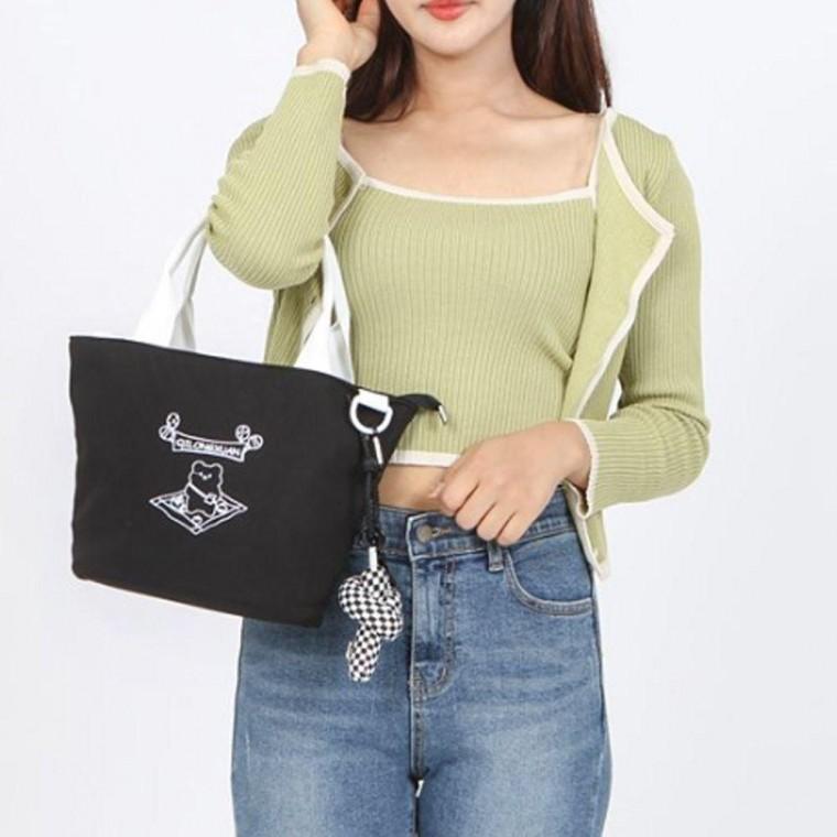 캐주얼 여자 패션 크로스백 블랙 가방 학생 숄더백