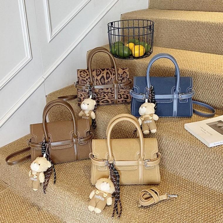 여성 스웨이드 미니 토트 크로스백 미니백 데일리 가방