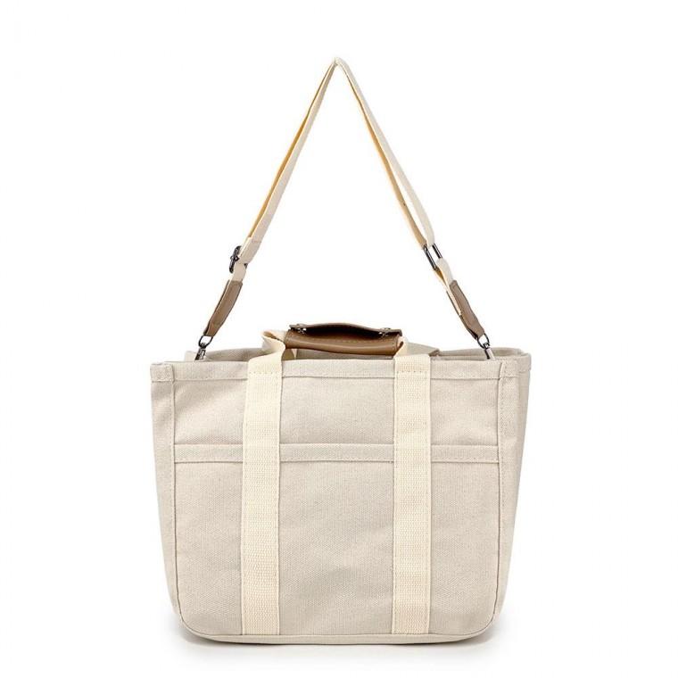 분리 수납 캔버스 토트 크로스백 캐주얼 가방