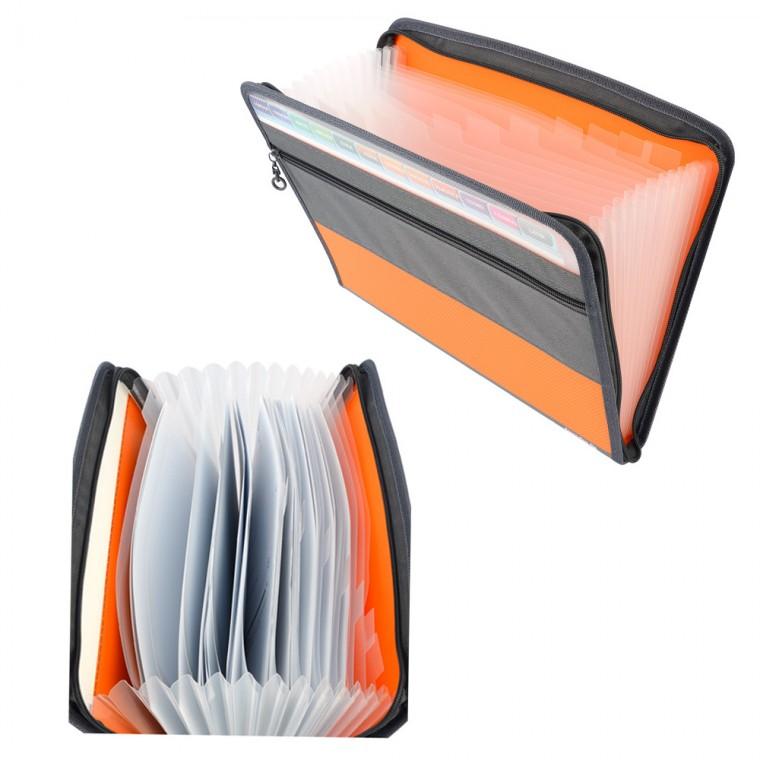 투톤 파일 케이스 지퍼 화일가방 칸칸이 포켓 A4