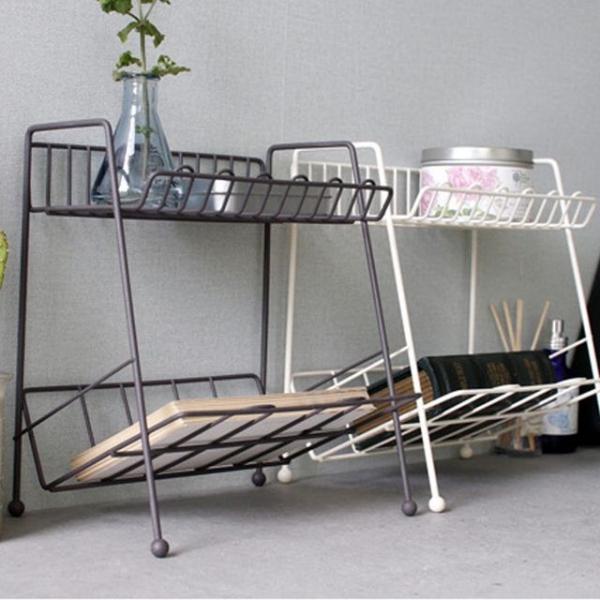 2단 철제선반 거실 침실 서재 인테리어 선반 소품정리