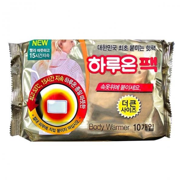 하루온팩 붙이는핫팩10개입 국산 2024년 이후생산