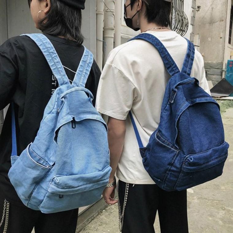 데님 캐주얼 데일리 진청 백팩 학생 연청 청가방 남녀