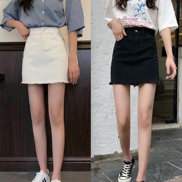 하이웨스트 A라인 데님 스커트 HH-A50